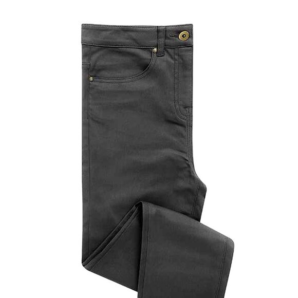 Premier Womens/Ladies Performance Chino Jeans / Charcoal/Orange - Picture 2 of 3